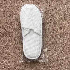 Cozy White Quilted Slippers